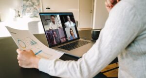 Business team in video conference